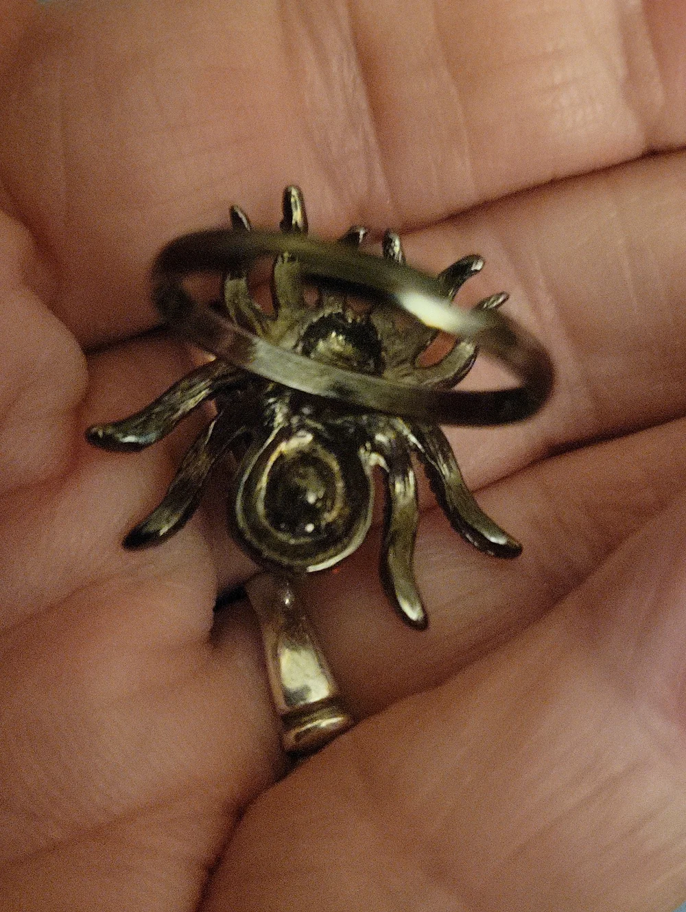 Red Crystal Spider Ring - Women's Jewelry Size 6